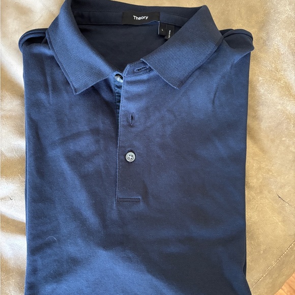 Theory Blue Polo Shirt Classic Design - Picture 1 of 6